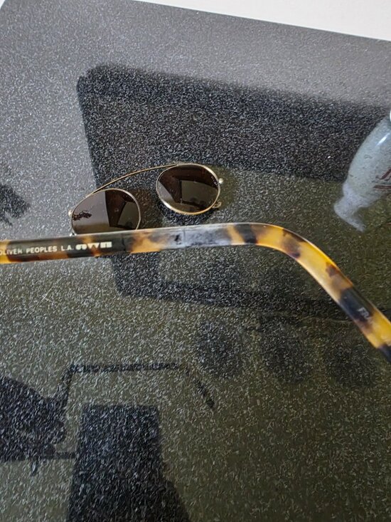 Vintage 80\'s Oliver Peoples Sunglasses with Removable Sun Clip